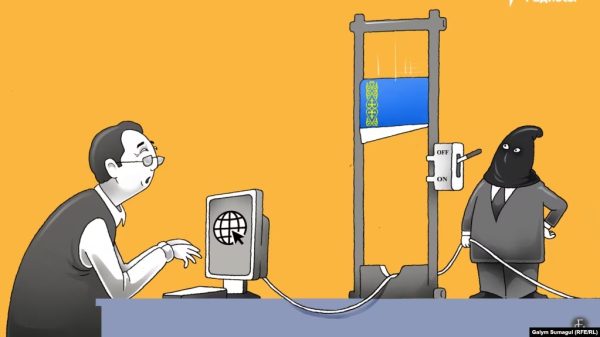 Ғалым Смағұлдың карикатурасы